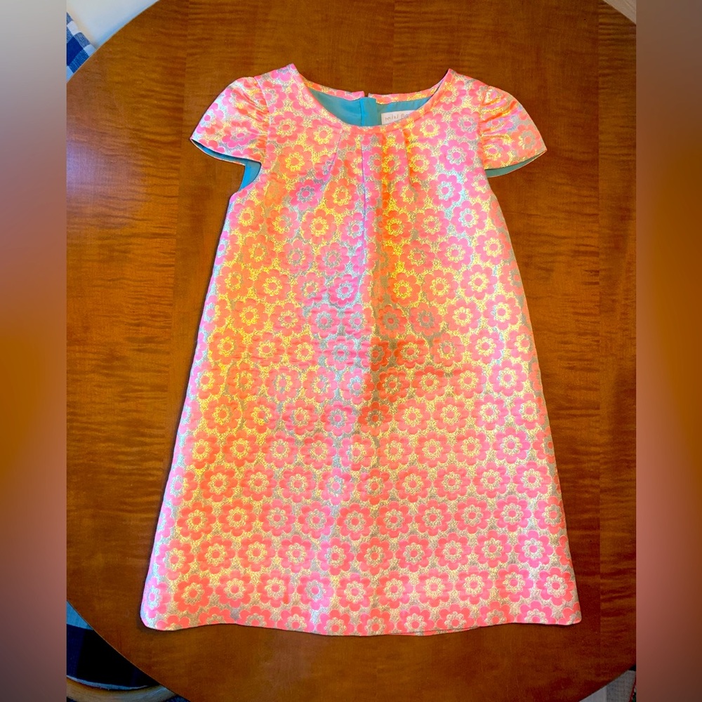 Mini Boden Children’s Party Dress in Hot Pink and Gold